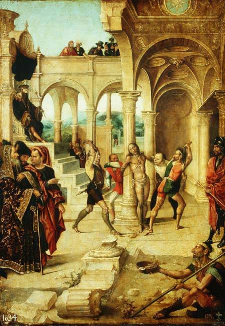 The Flagellation of Christ van Alejo Fernandez