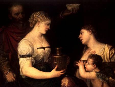 Allegory of Married life depicting the Gods Vesta, Hymen, Mars and Venus van Alessandro Varotari