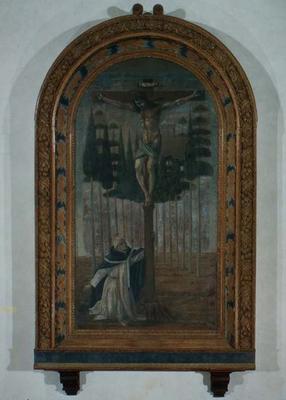 St. Antoninus at the foot of the Crucifixion van Alesso Baldovinetti