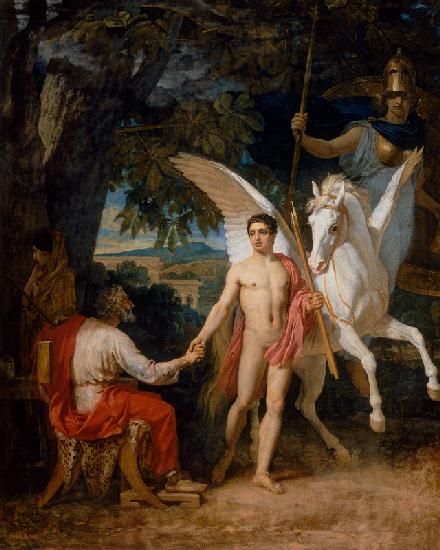 Bellerophon before the fight against the Chimera