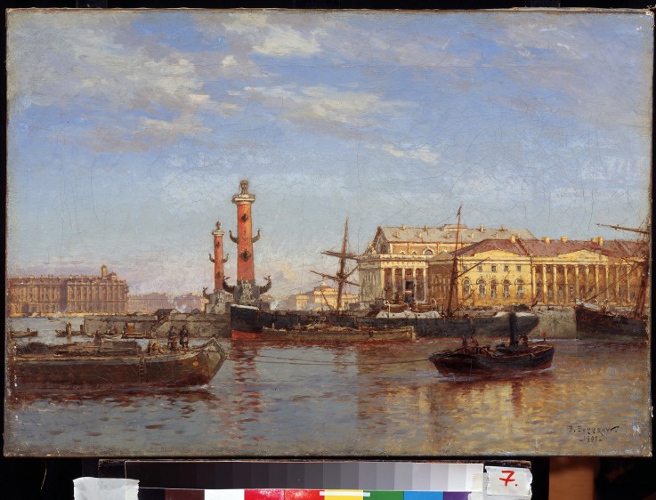 View of St. Petersburg from the Neva van Alexander Karlovich Beggrow