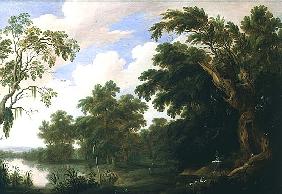 St. Paul visiting St. Anthony in a wooded landscape, 17th century