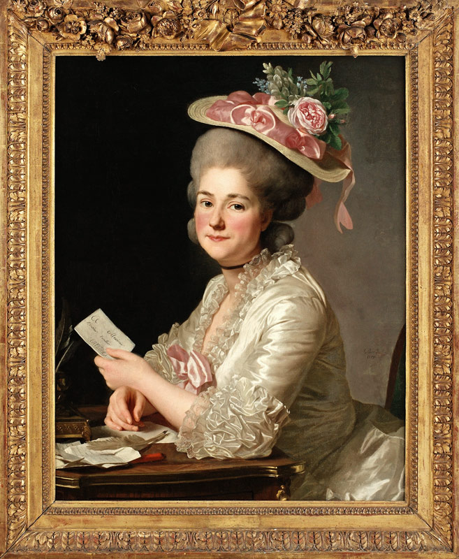 Portrait of Marie Emilie Cuivilliers, née Boucher van Alexander Roslin