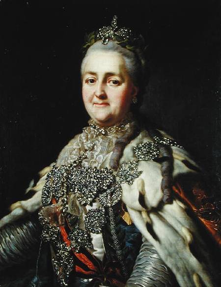 Portrait of Catherine II (1729-96) of Russia van Alexander Roslin
