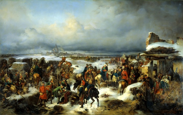 The capture of the Prussian fortress of Kolberg on 16 December 1761 van Alexander von Kotzebue