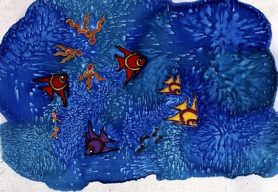 Fish, 1999 (painted silk)  van Alexandra  Cowan