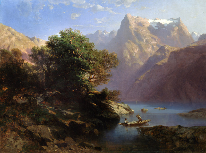 Mountain Lake van Alexandre Calame