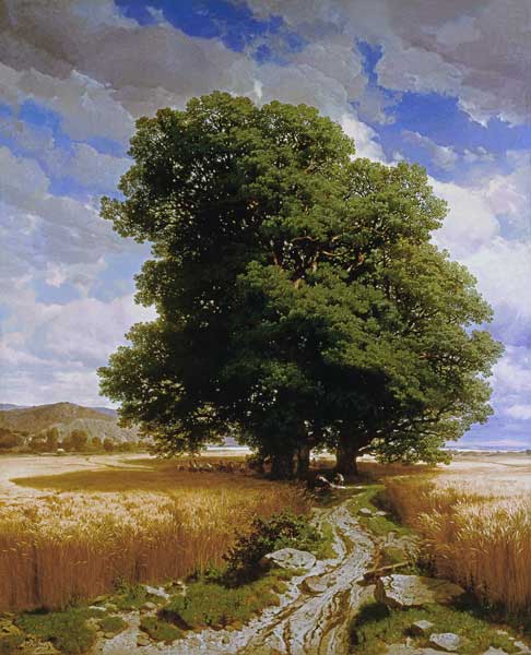 Landscape with Oaks van Alexandre Calame