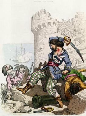 The Chevalier de Gramont, from 'Histoire des Pirates' by P. Christian, engraved by A. Catel, 1852 (c