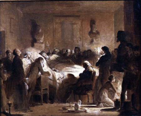 The Last Moments of Charles-Ferdinand of France (1778-1820) in the Administration Room of the Paris van Alexandre Evariste Fragonard