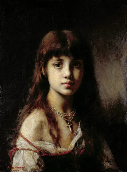 The Artist's Daughter van Alexei Alexevich Harlamoff