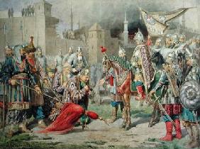 Tsar Ivan IV Vasilyevich the Terrible (1530-84) conquering Kazan
