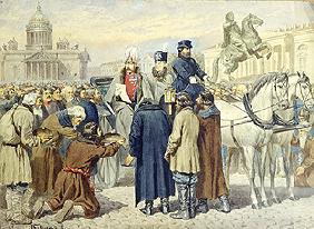 Zar Alexander I. verliest 1861 sein Manifest in St. Petersburg