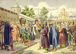 Verlesung des Gesetzes in Anwesenheit des Grossfürsten Jaroslaw van Alexej Danilovich Kivschenko