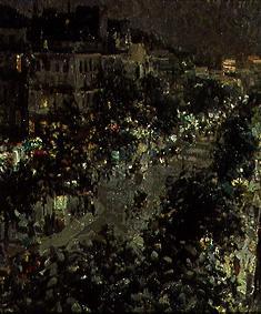 Der Boulevard des Italiens in Paris bei Nacht. van Alexejew. Konstantin Korovin