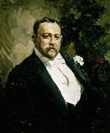 Portrait of Ivan Morosov (1871-1921) van Alexejew. Konstantin Korovin