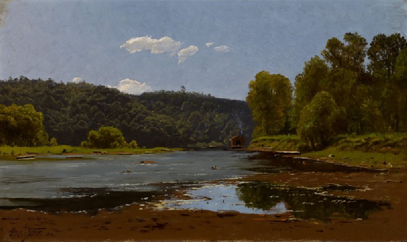 Landscape, 1890 (oil on canvas) van Alexis Jean Fournier