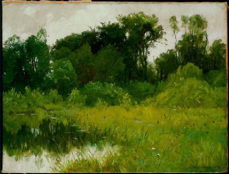 After Rain, on Minnehaha Creek, 1897 (oil on canvas) van Alexis Jean Fournier