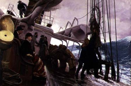 Binding Sail After a Gale van Alfred Edward Emslie
