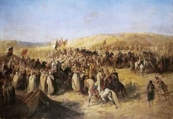 Napoleon III (1808-73) in Algeria van Alfred Henri Darjou