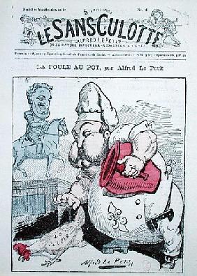 Le Poule au Pot'', caricature of Henri Charles Ferdinand Marie Dieudonne (1820-83) Count of Chambord