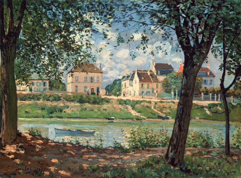 Village on the the Seine  van Alfred Sisley