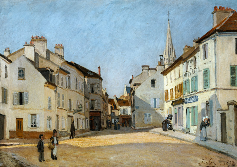 Rue de la Chaussee at Argenteuil van Alfred Sisley