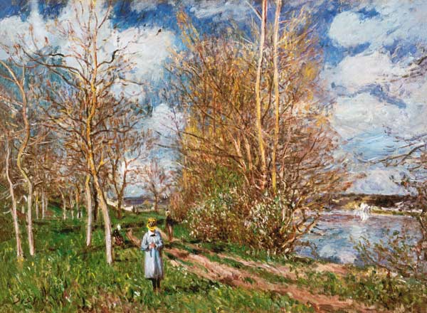 Alfred Sisley, The little Meadow  1880 van Alfred Sisley
