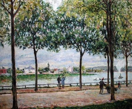 The Avenue of Chestnut Trees, St. Cloud van Alfred Sisley