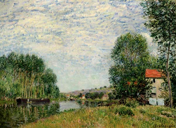 The Banks of the Loing at Moret van Alfred Sisley