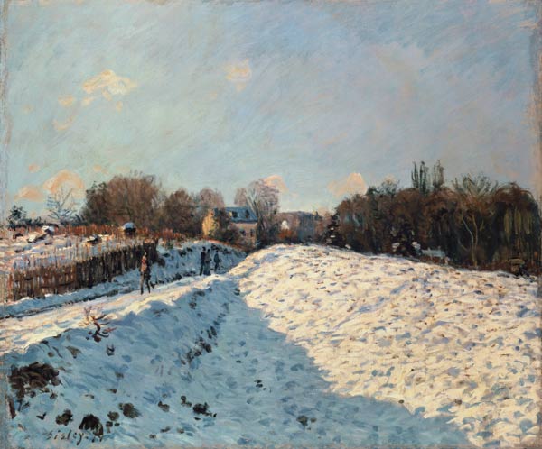 Effet de neige à Louveciennes van Alfred Sisley