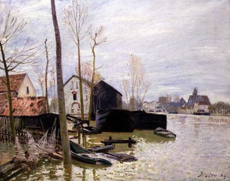 The Floods at Moret-sur-Loing van Alfred Sisley