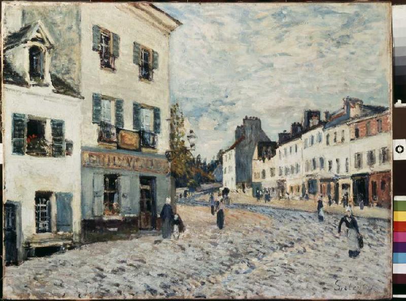 Marktplatz in Marly. van Alfred Sisley