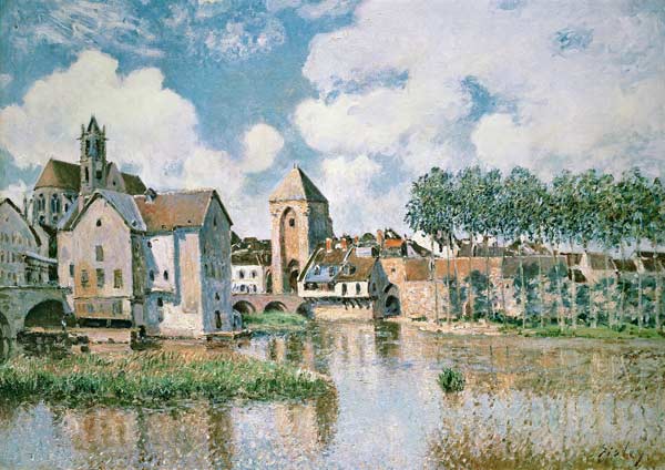 Moret-sur-Loing, the Porte de Bourgogne van Alfred Sisley