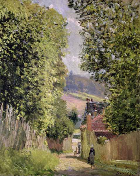 A Road in Louveciennes van Alfred Sisley