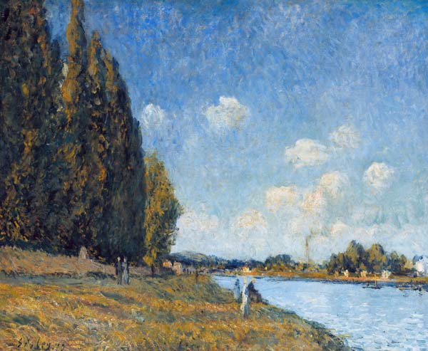 The Seine at Billancourt van Alfred Sisley