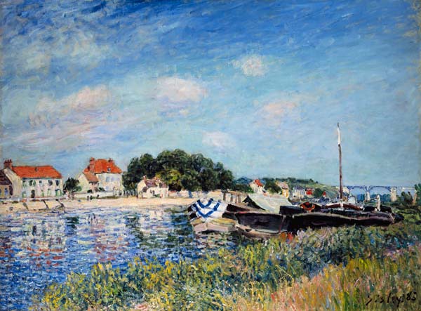 Am Ufer des Flusses Loing in SaintMammès. van Alfred Sisley