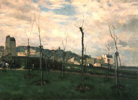 View of Montmartre from the Cite des Fleurs, Les Batignolles van Alfred Sisley