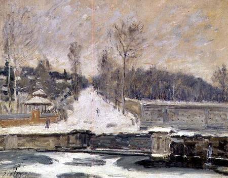 The Watering Place at Marly-le-Roi van Alfred Sisley