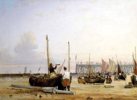 Yarmouth Jetty, Isle of Wight van Alfred Stannard