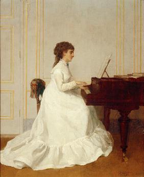 Eva Gonzalès at the piano