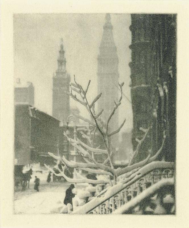 Zwei Türme, New York (aus: Camera Work) van Alfred Stieglitz