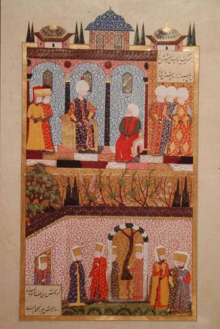 The presentation of gifts to Suleyman I (1495-1566) on the occasion of the circumcision of his sons van Ali Amir Ali Amir Beg