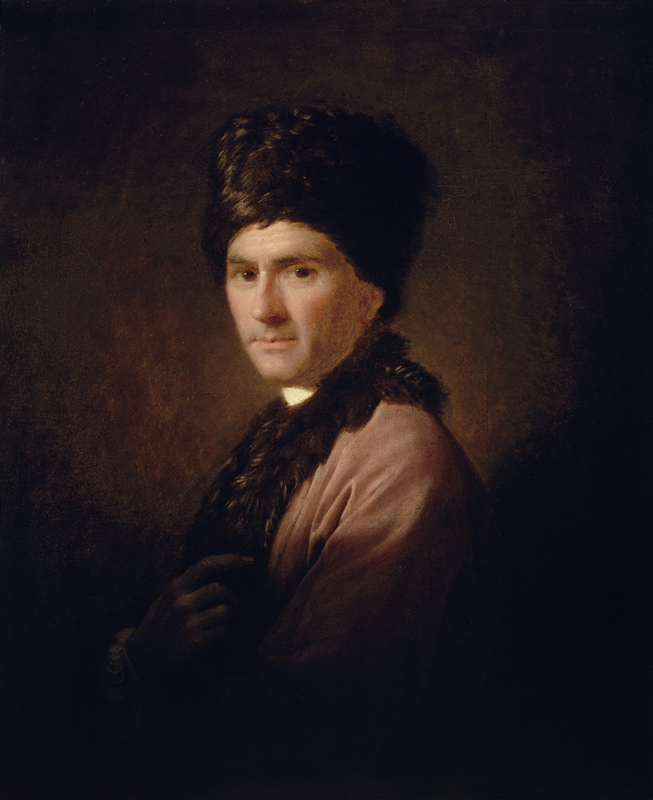 Portrait of Jean-Jacques Rousseau (1712-1778) van Allan Ramsay