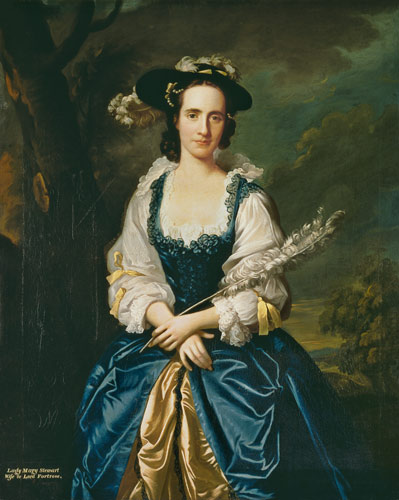 Portrait of Lady Mary Stewart (1720-51) Wife of Kenneth Mackenzie, Lord Fortrose van Allan Ramsay