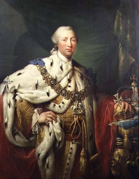 Portrait of George III (1738-1820) in his Coronation Robes van Allan Ramsay