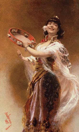 Gypsy Girl with a Tambourine