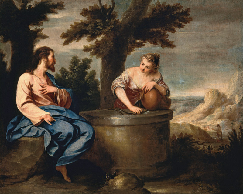 Jesus and the Samaritan Woman van Alonso Cano