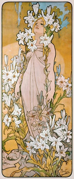 Die Lilie van Alphonse Mucha