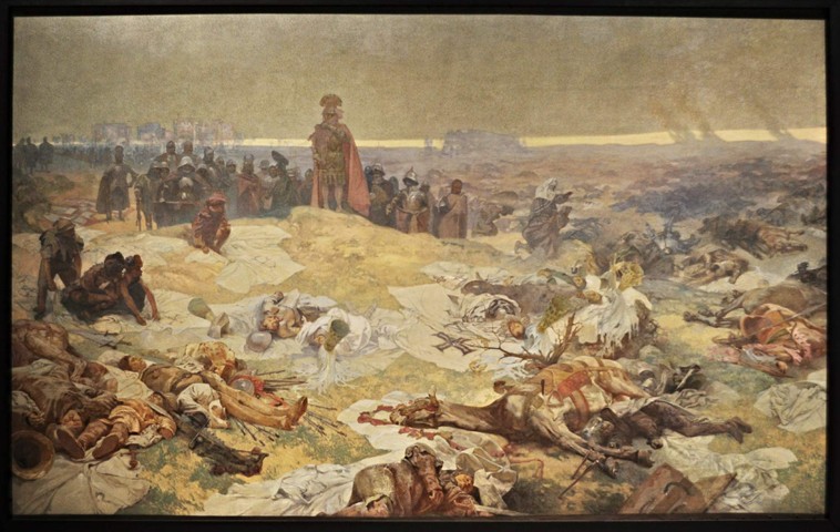 After the Battle of Grunwald. The Solidarity of the Northern Slavs (The cycle The Slav Epic) van Alphonse Mucha